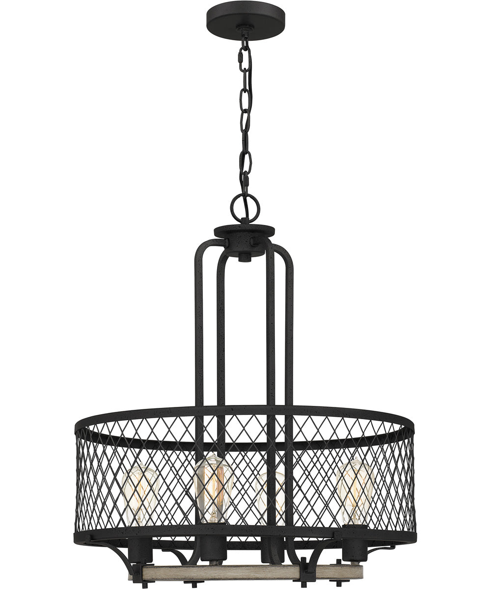 Benton 4-light Pendant Distressed Iron