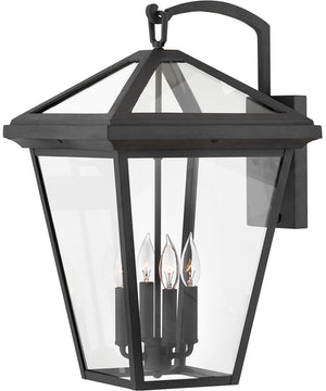 Alford Place 4-Light LED Extra Large Outdoor Wall Mount Lantern in Museum Black
