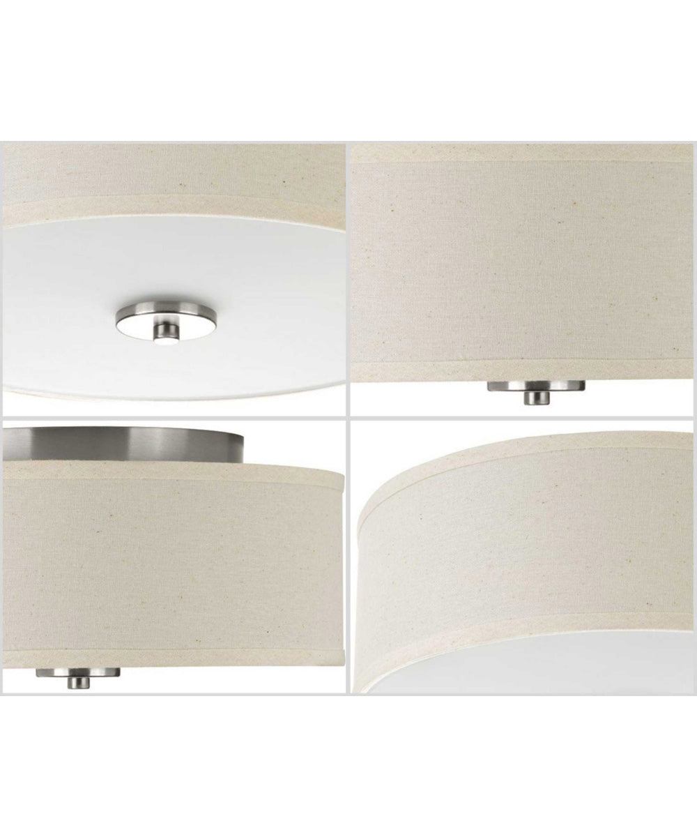 Inspire 2-Light 13" Flush Mount Brushed Nickel