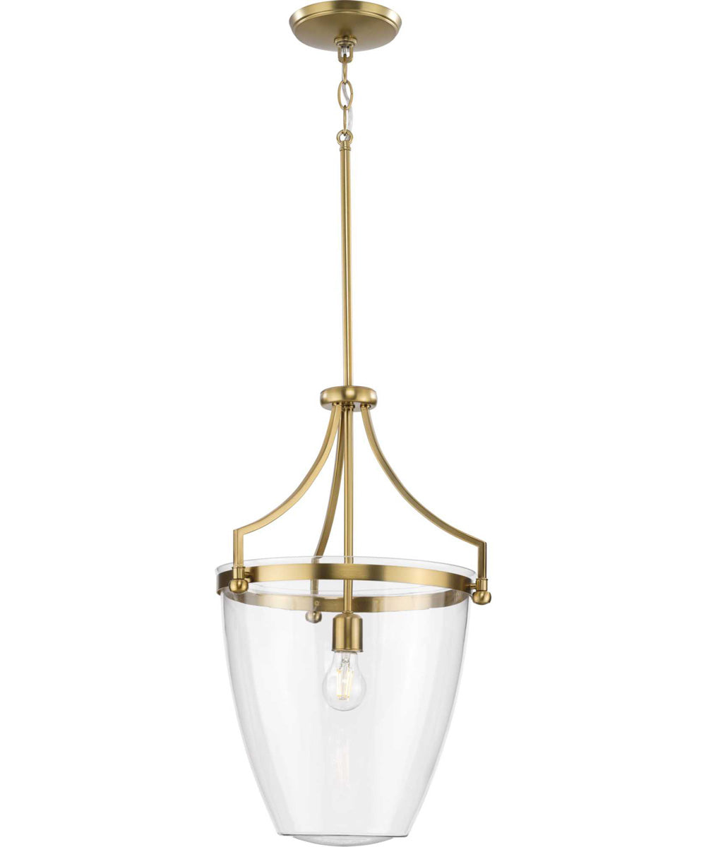 Parkhurst 1-Light New Traditional Clear Glass Pendant Light Brushed Bronze