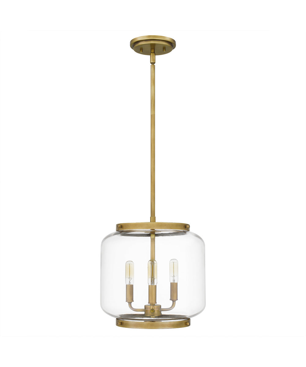 Tapley Small 3-light Mini Pendant Weathered Brass