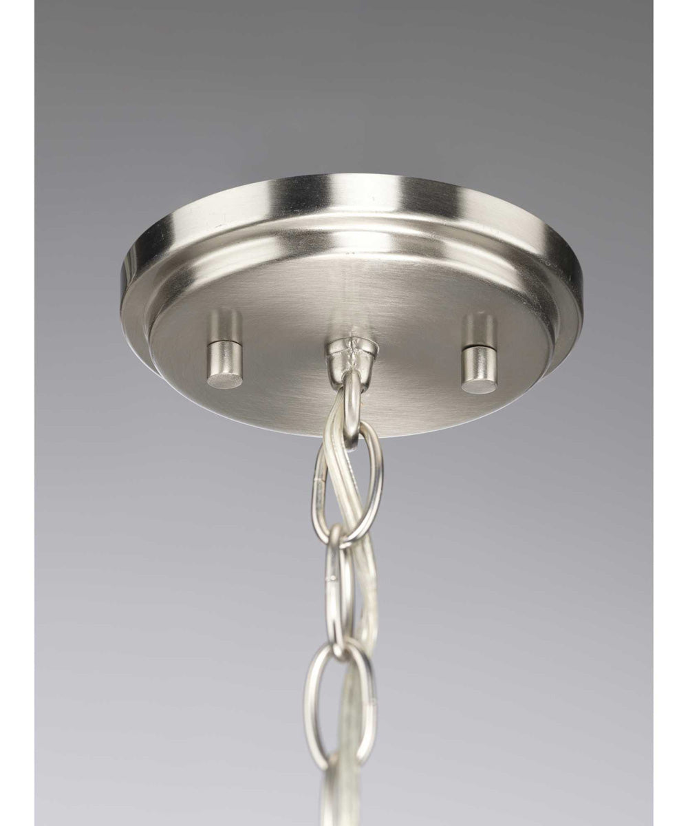 Mast 1-Light Clear Glass Coastal Mini-Pendant Light Brushed Nickel