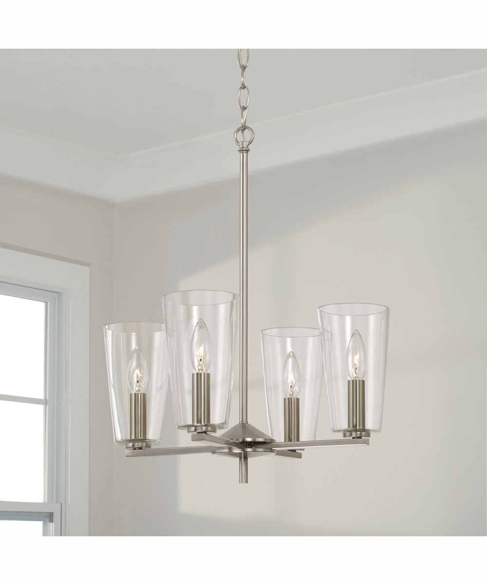 Portman 4-Light Pendant Brushed Nickel