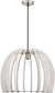 20"W Wood 1-Light  Pendant  White