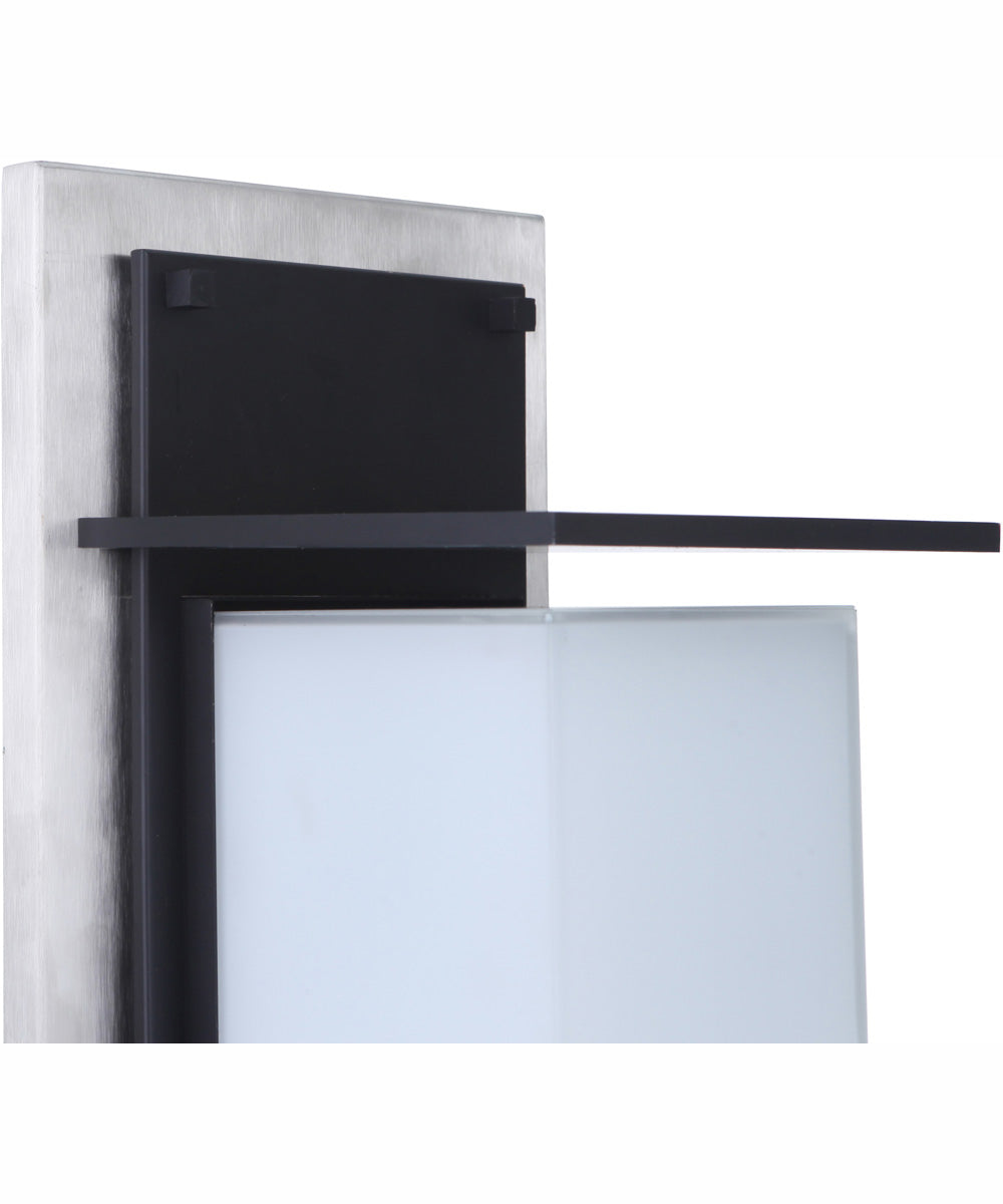 Heights 1-Light Outdoor Wall Lantern Stainless Steel / Midnight