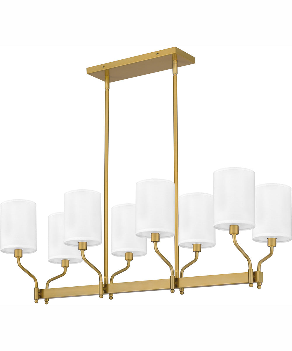 Parkington Small 8-light Island Light Aged Brass