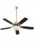 52" Ovation 2-light Ceiling Fan Aged Brass