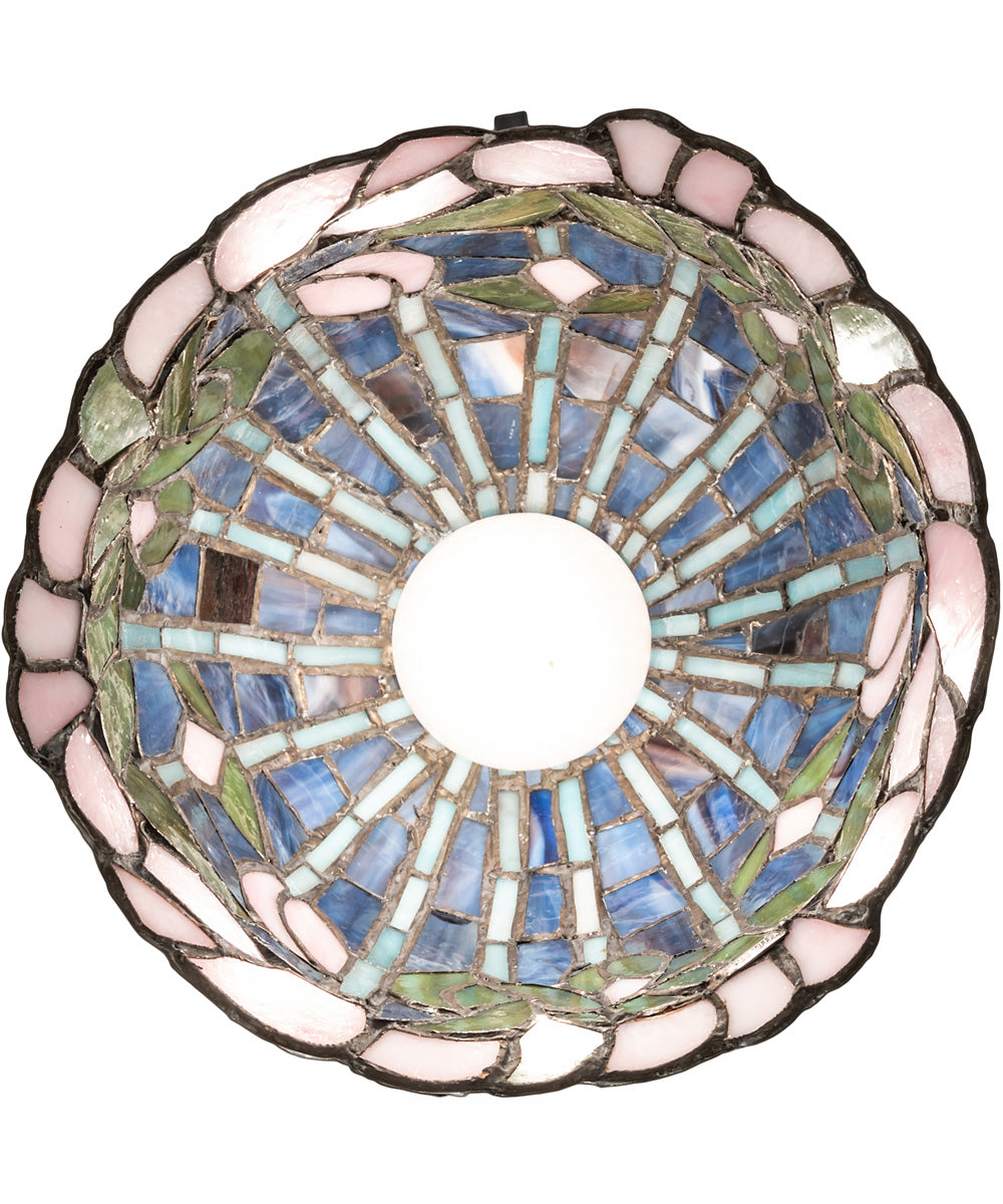 8" Wide Tiffany Flowering Lotus Mini Pendant