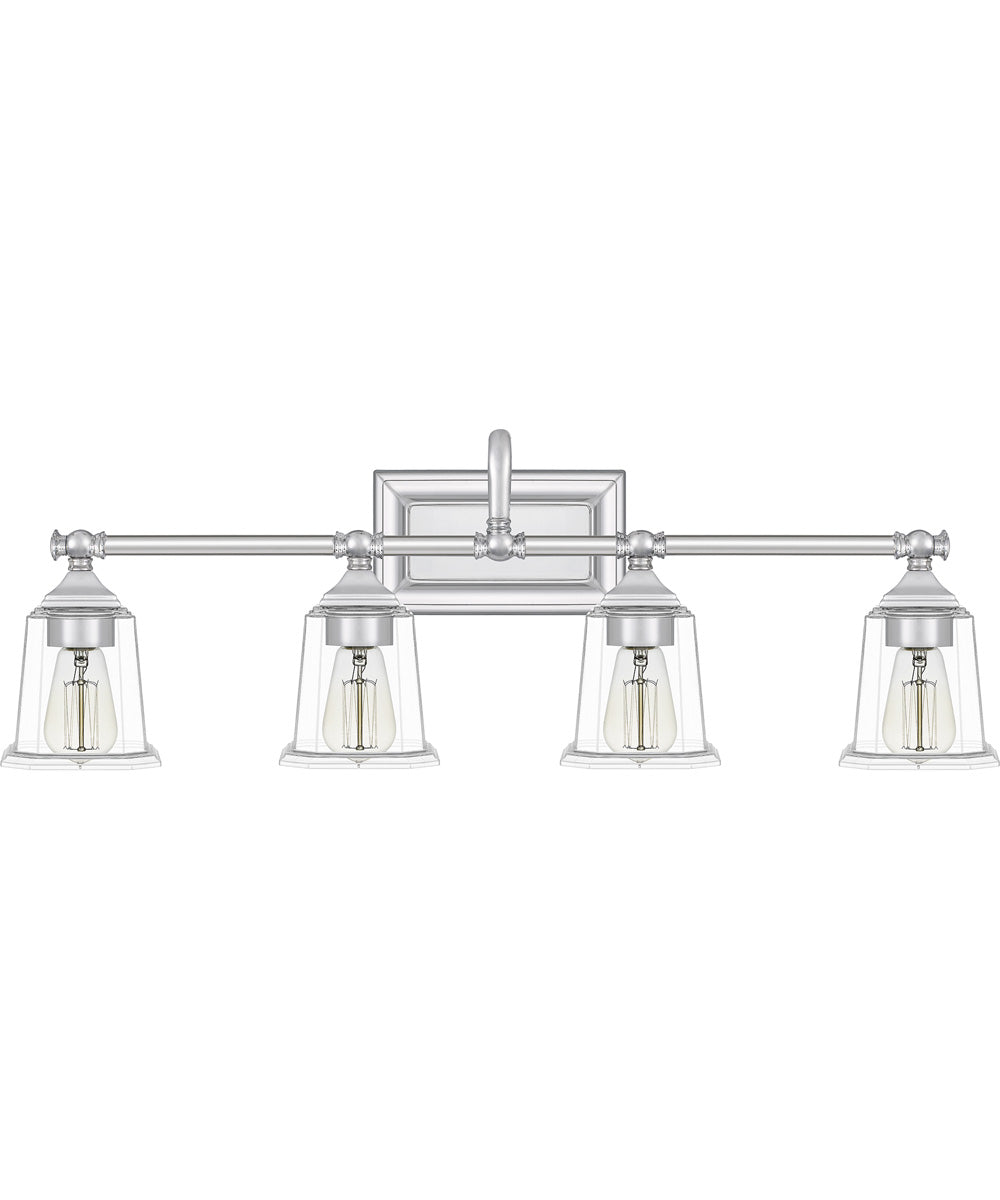 Nicholas Extra Large 4-light Bath Light Polished Chrome
