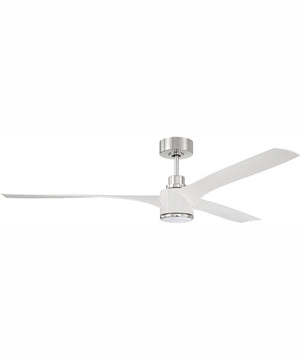 60" Phoebe 1-Light Indoor/Outdoor Ceiling Fan White / Polished Nickel