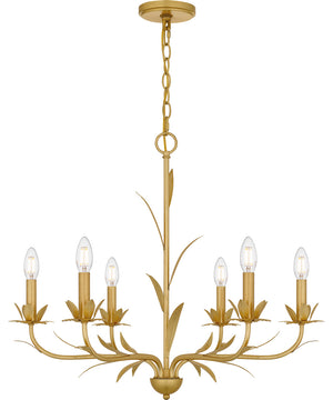 Maria 6-light Chandelier Gold Leaf