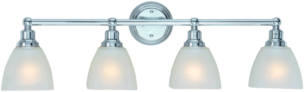 33"W Bradley 4-Light Bath Vanity Light Chrome