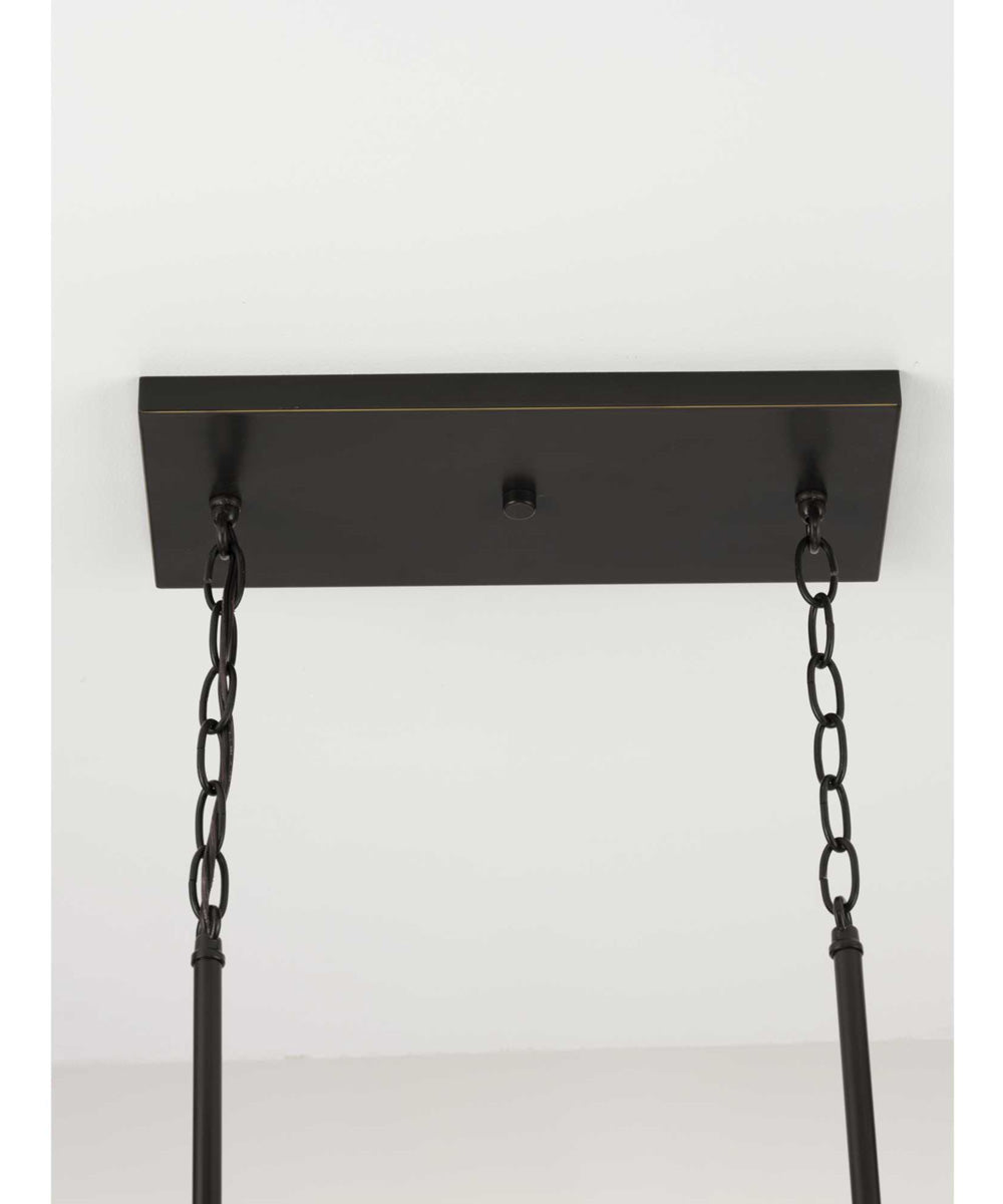 Mast 4-Light Linear Chandelier Antique Bronze