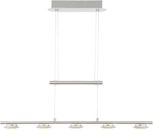 34"W Santiago LED Pendant Nickel-Matte