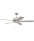 Optimum 52" Ceiling Fan (Blades Included) Brushed Polished Nickel