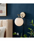 Lencho 1-Light Wall Lamp Gold/Frost Glass Shade