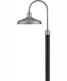 Forge Coastal Elements  1-Light Large Post Top or Pier Mount Lantern in Antique Brushed Aluminum