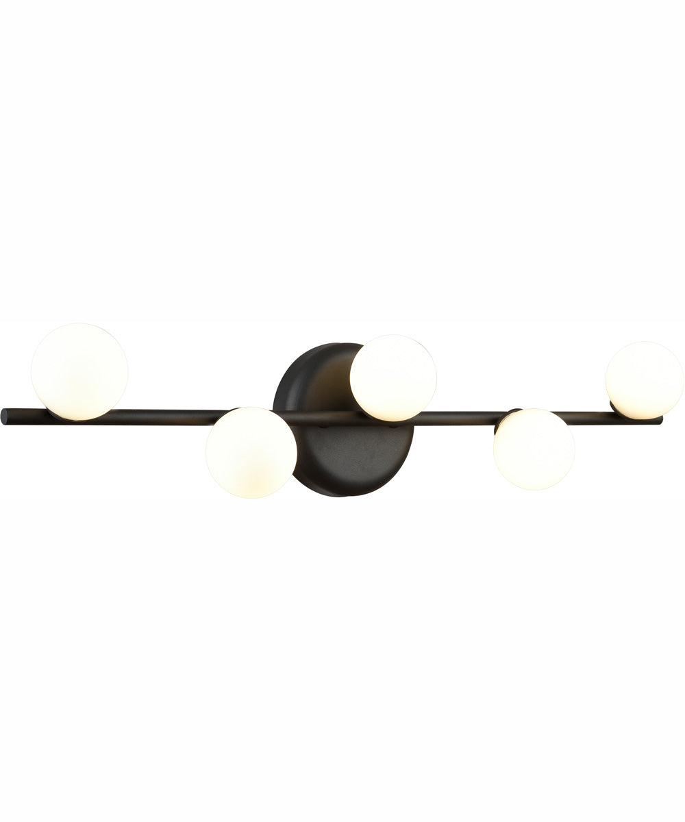 Roxbury 25.75'' Wide 5-Light Integrated LED Vanity-Light - Charcoal Black
