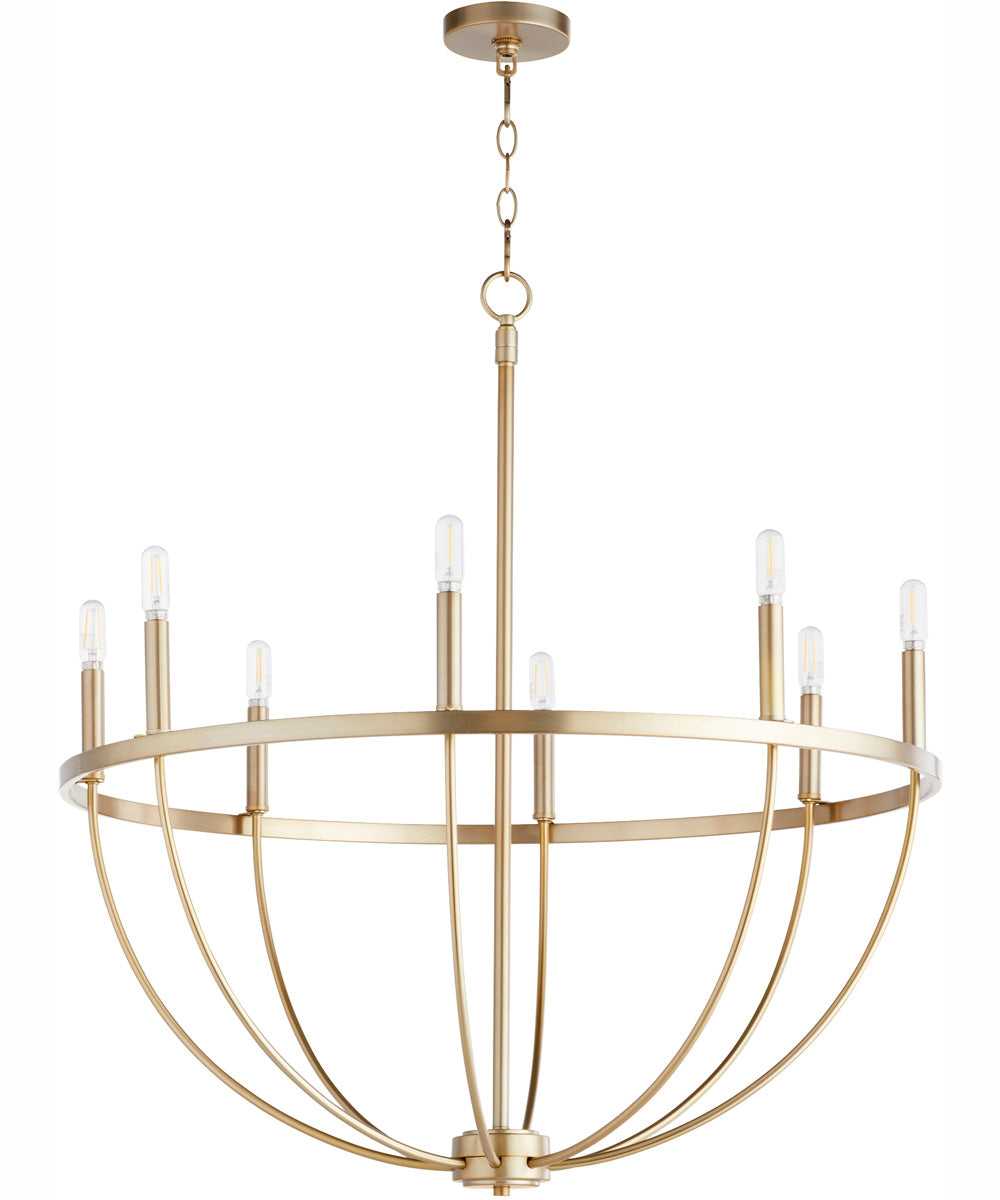 Tribute 8-light Chandelier Aged Brass