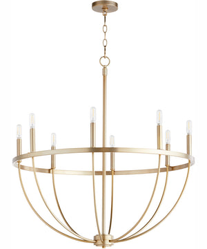 Tribute 8-light Chandelier Aged Brass