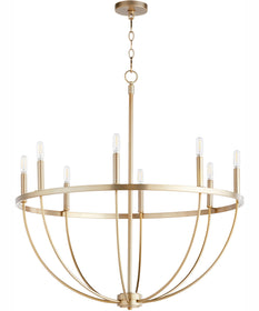 Tribute 8-light Chandelier Aged Brass