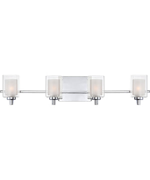 Kolt Extra Large 4-light Bath Light Polished Chrome