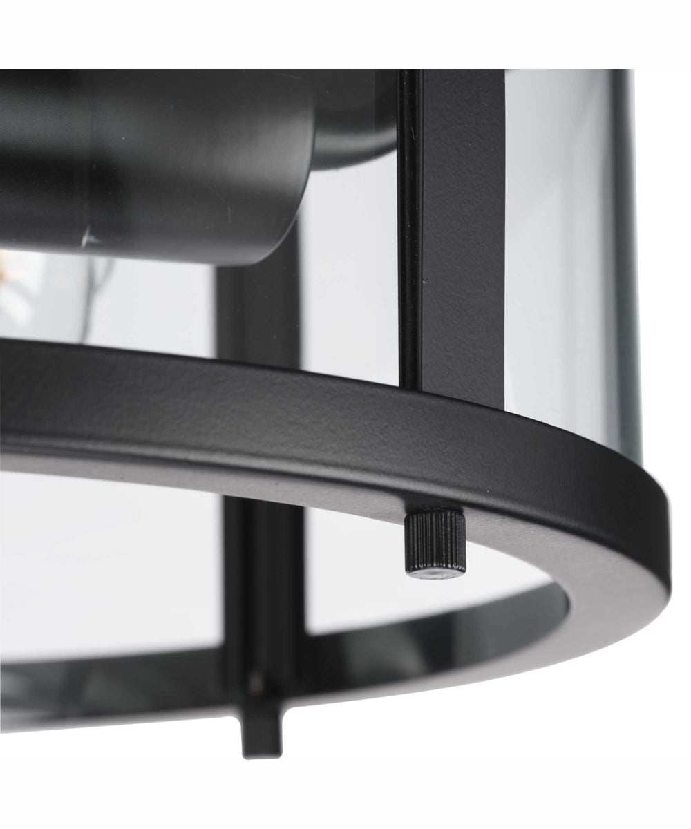 Gunther 2-Light Modern Farmhouse Flush Mount Light Matte Black