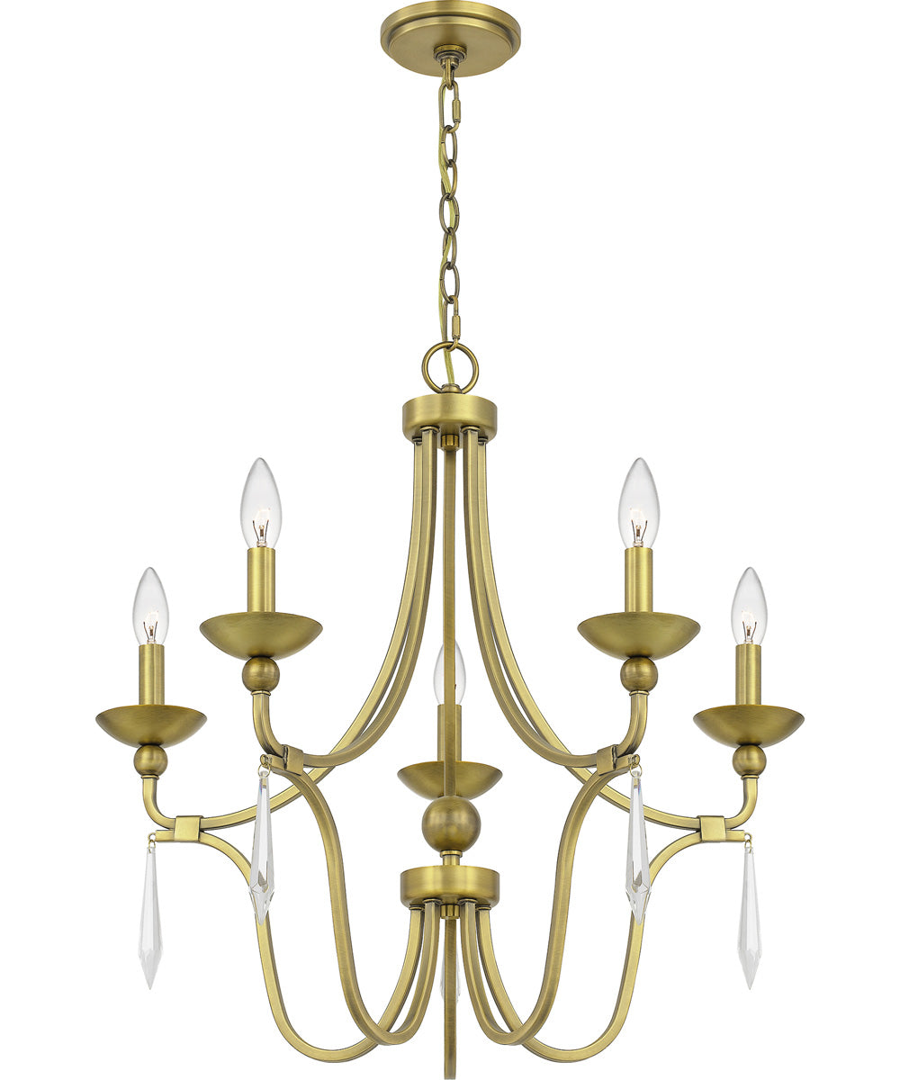 Joules 5-light Chandelier Aged Brass
