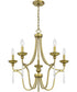 Joules 5-light Chandelier Aged Brass