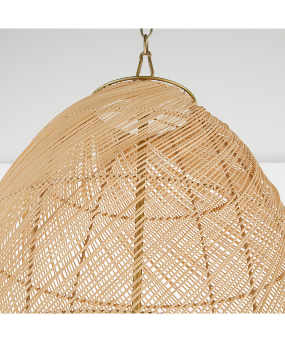 5-light Pendant Aged Brass