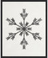 Framed Modern Snowflake II by Nina Blue Canvas Wall Art Print (23  W x 28  H), Sylvie Black Frame