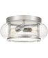 Trilogy 2-light Flush Mount Brushed Nickel