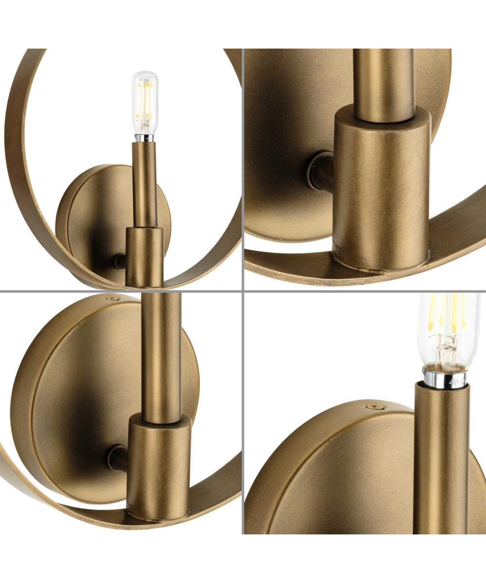 Breckenridge 1-Light Rustic Farmhouse Wall Bracket with Aged Bronze