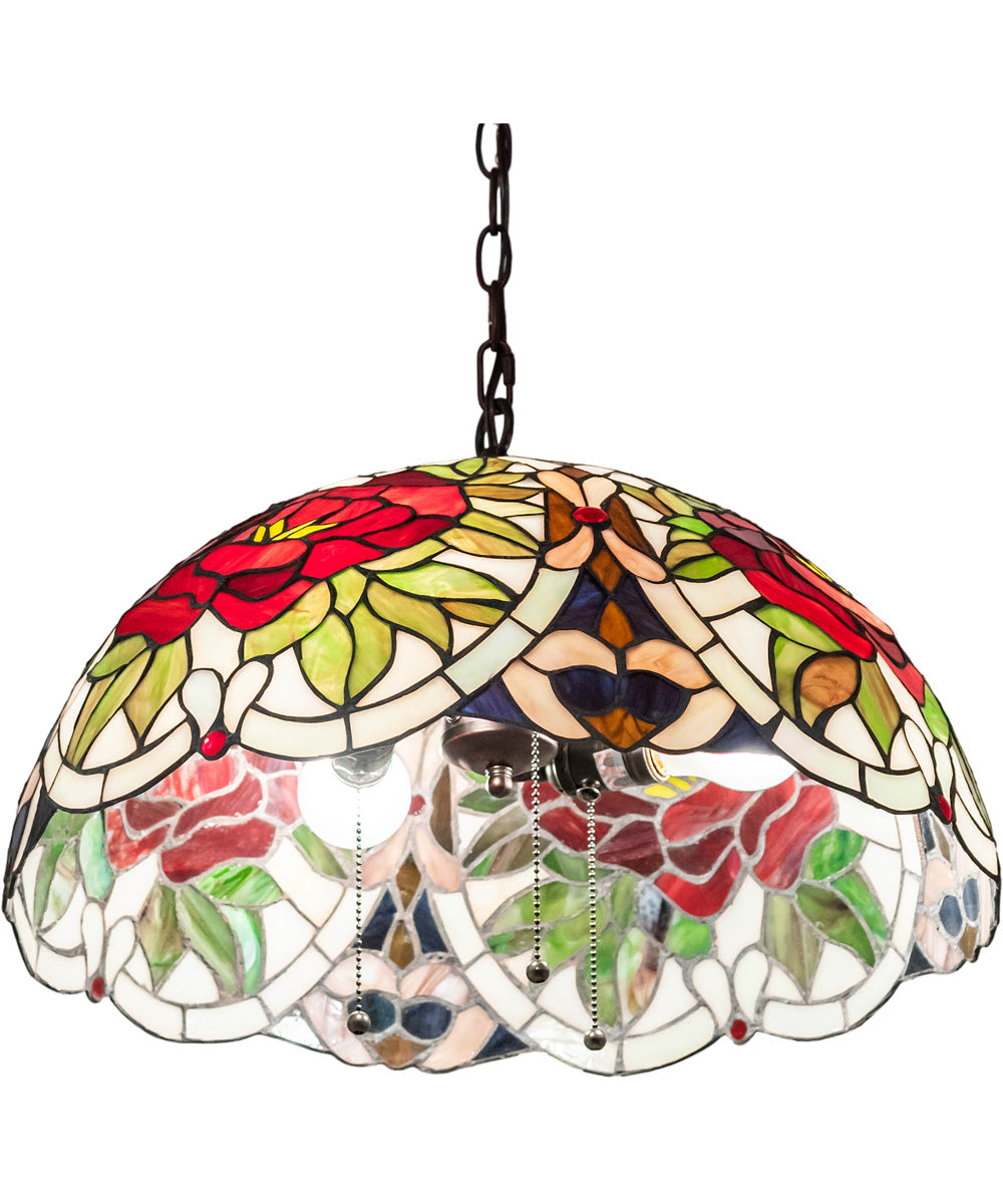 20" Wide Renaissance Rose Pendant