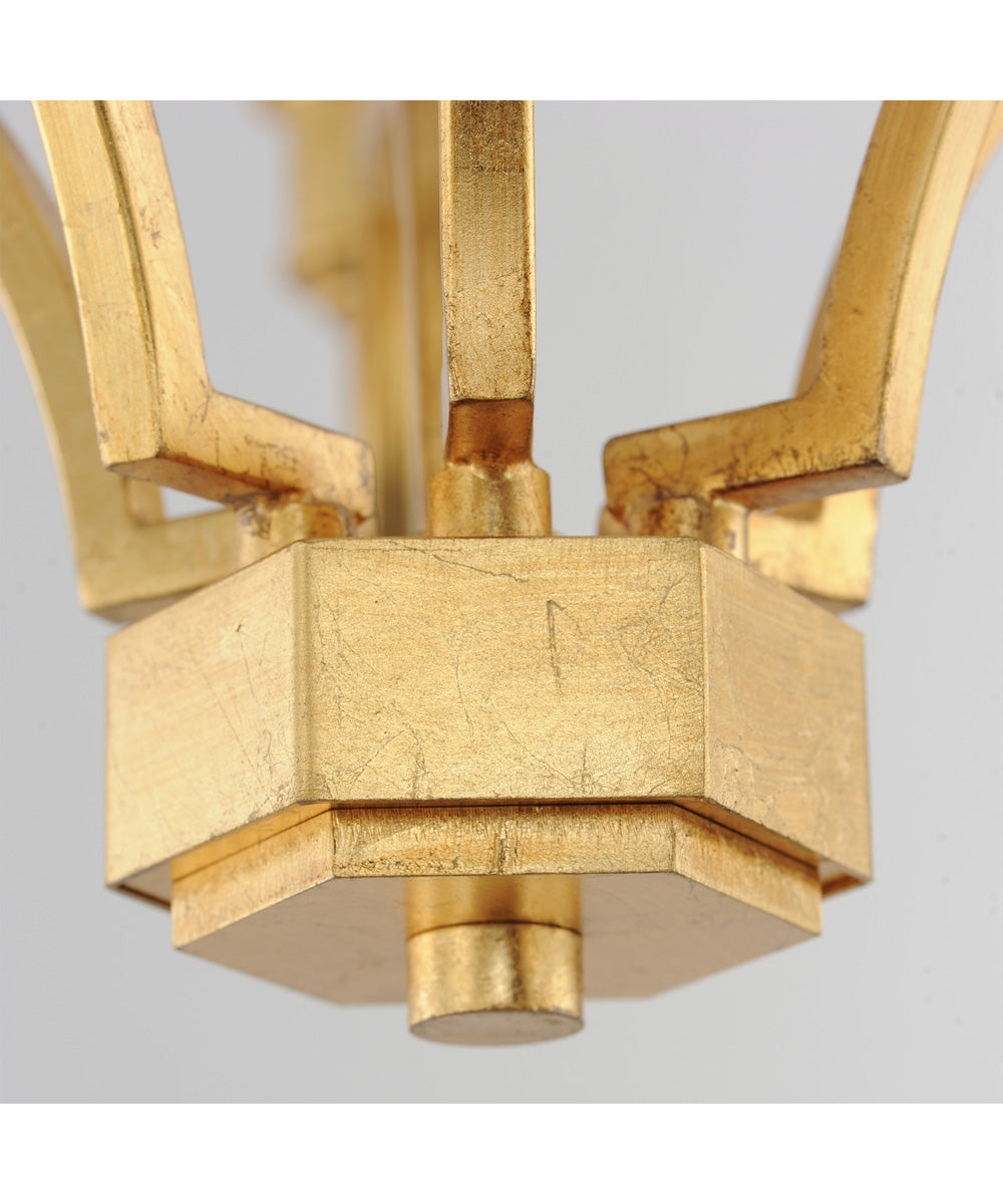 Normandy 6-Light Chandelier Gold Leaf