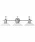 Zephir 3-Light Vanity Brushed Nickel Painted