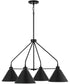 Alden 4-Light Chandelier Matte Black