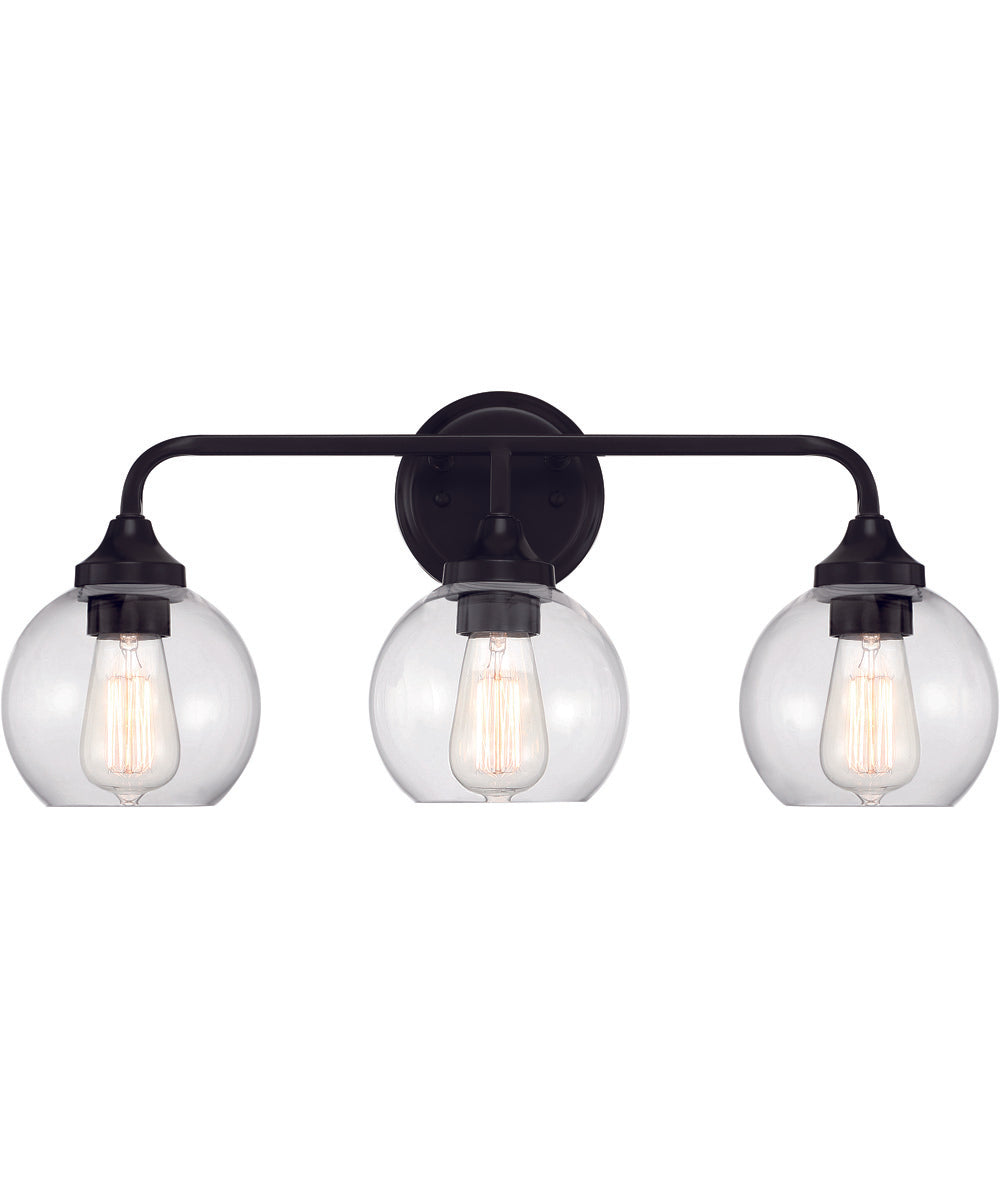 Glenda 3-Light Vanity Flat Black