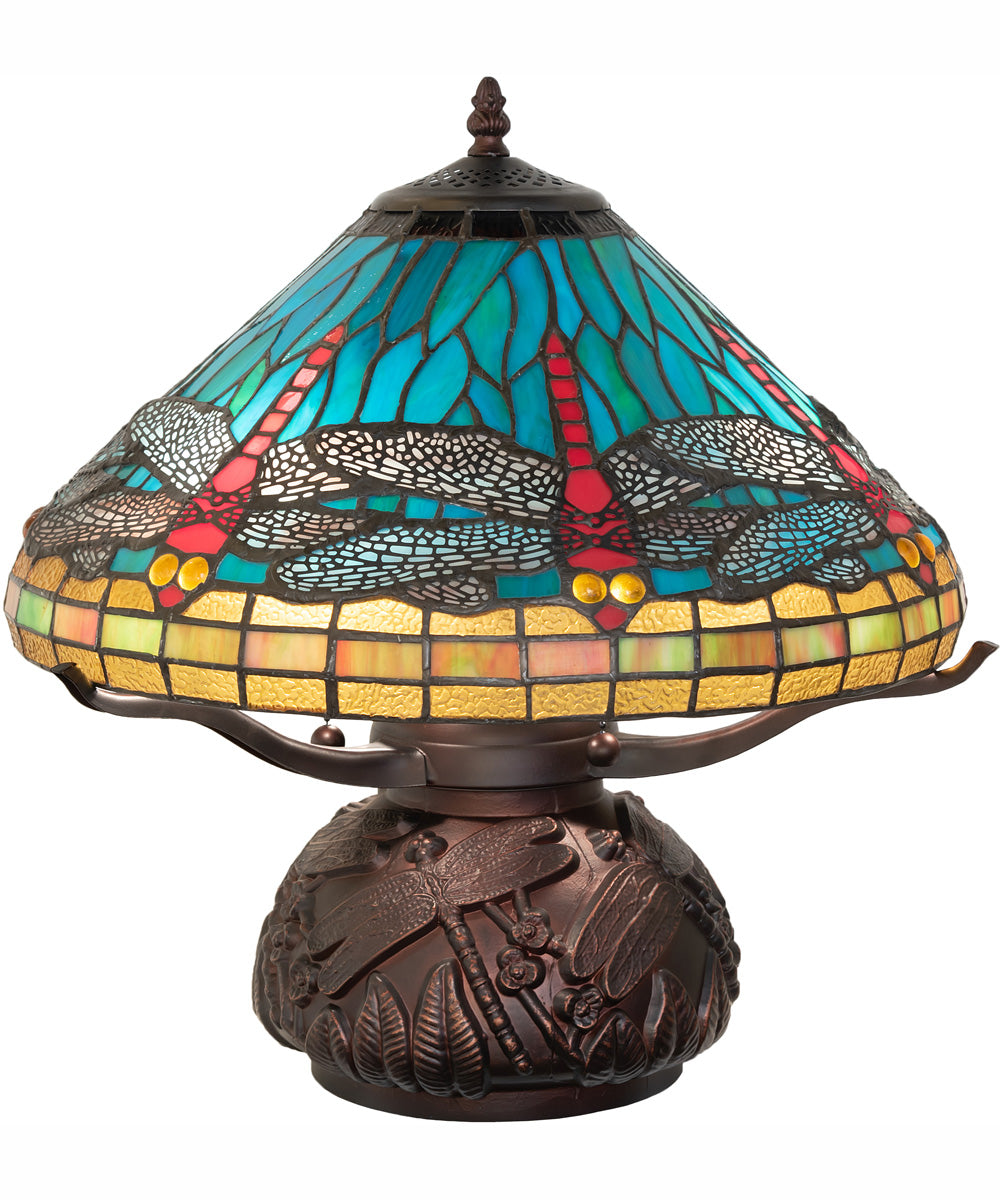 17" High Tiffany Dragonfly Table Lamp