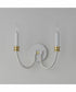 Charlton 2-Light Wall Sconce Weathered White/Gold Leaf