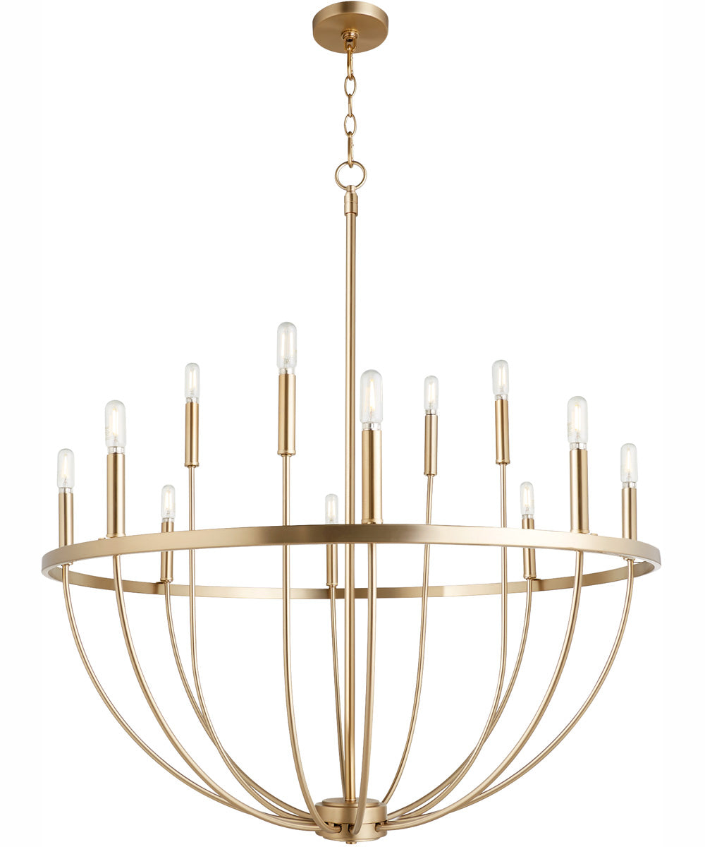 Tribute 12-light Chandelier Aged Brass