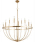 Tribute 12-light Chandelier Aged Brass