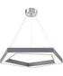Pentex 1-Light Led Pendant Charcoal Grey/Brushed Nickel