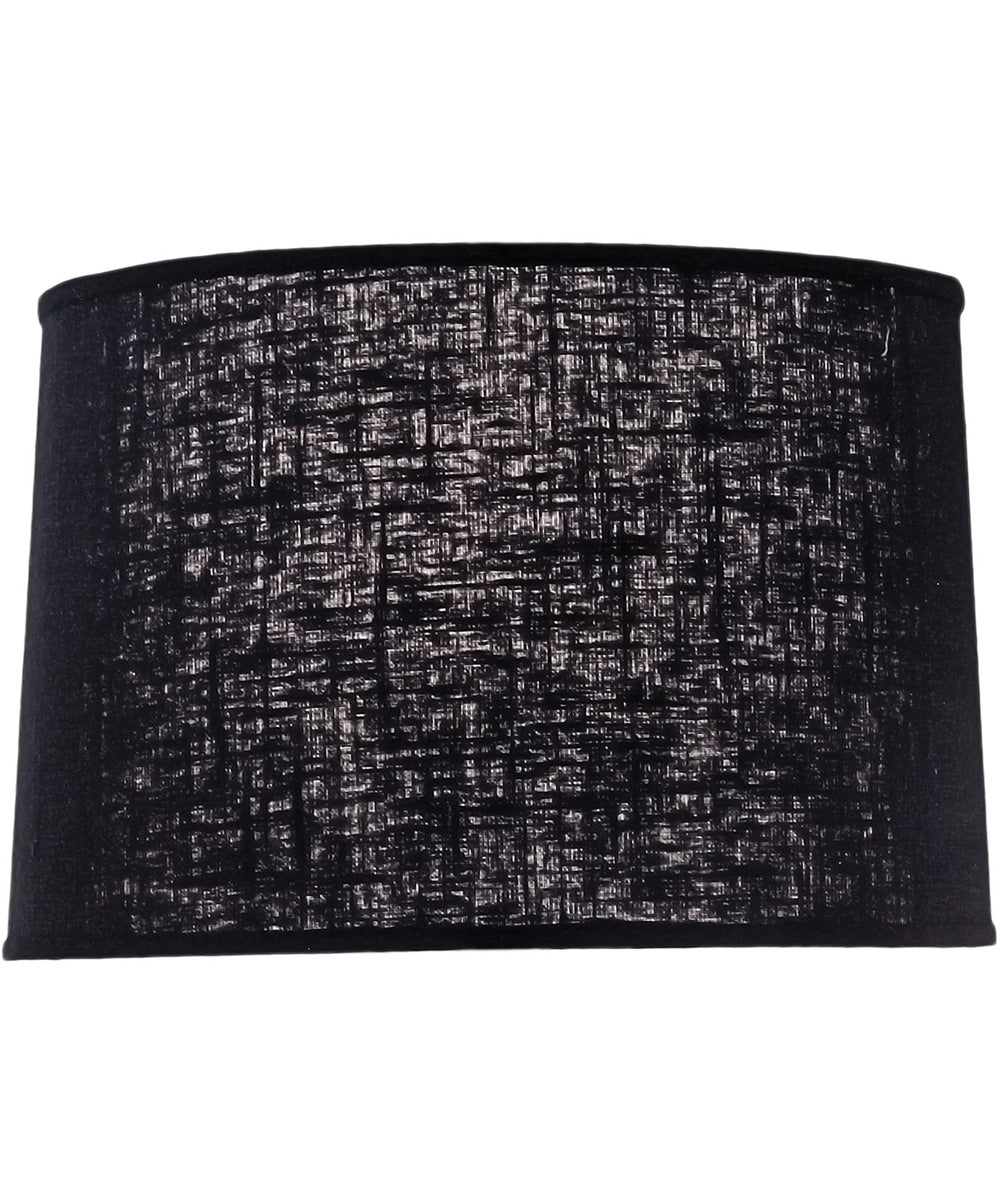 14x15x10 Black Chelsea Drum Hardback Lampshade