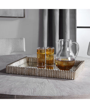 Talmage Silver Mirrored Tray
