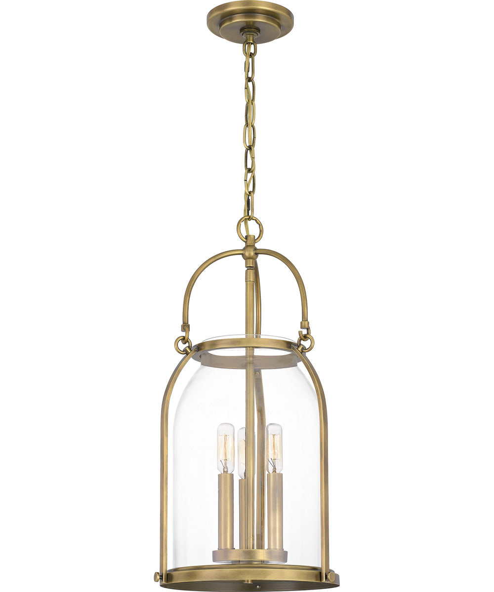 Colonel Small 3-light Mini Pendant Weathered Brass