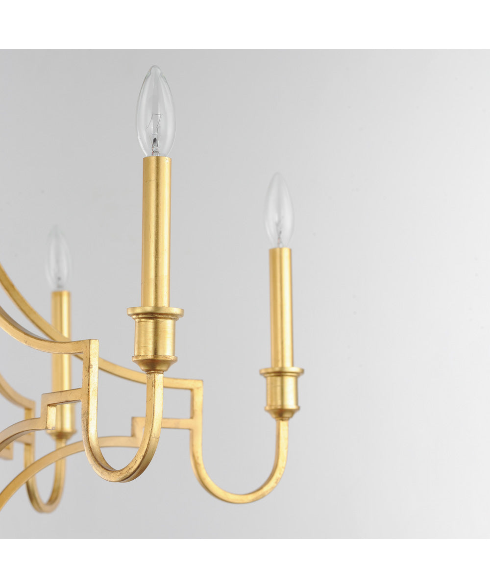 Normandy 6-Light Chandelier Gold Leaf