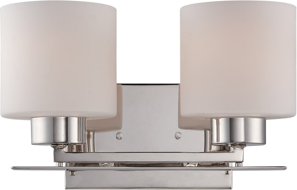 13"W Parallel 2-Light Vanity & Wall Polished Nickel