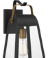 O'Leary Large 1-light Outdoor Wall Light  Coastal Armour Steel Earth Black