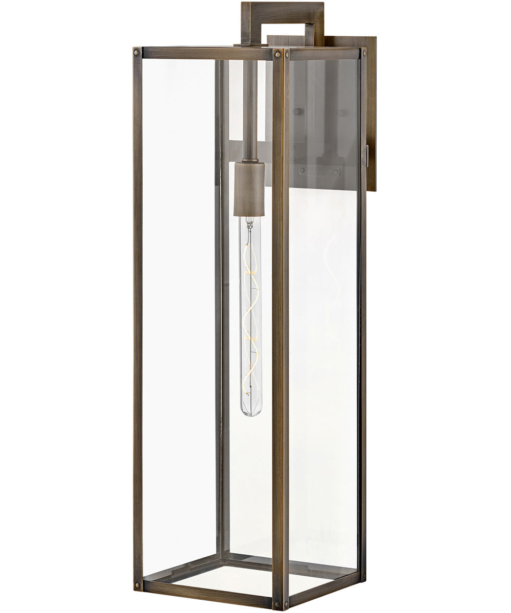 Max 1-Light Double Extra Large LED Outdoor Wall Mount Lantern in Burnished Bronze